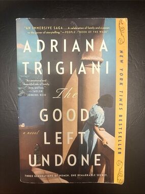 🌟 4 for $20 Adriana Trigiani "The Good Left Undone" Paperback Novel - Blue, Tan